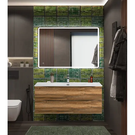 Тумба с раковиной подвесная BelBagno MARINO-CER-MINI Rovere Rustico