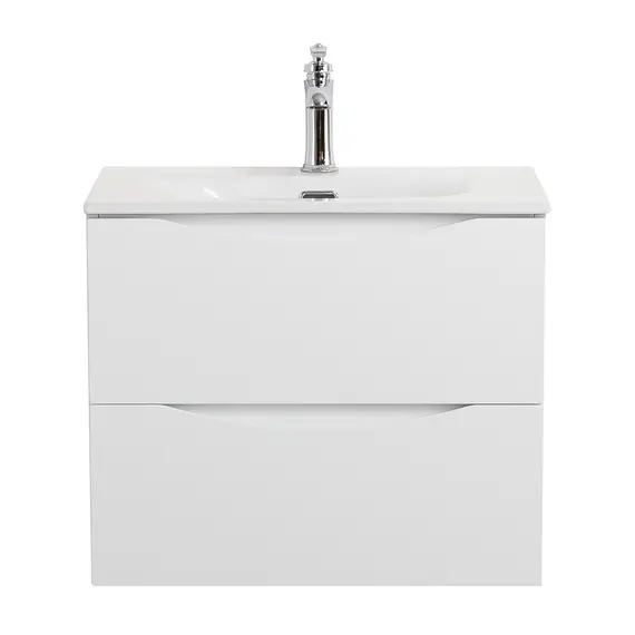 Тумба подвесная BelBagno MARINO Bianco Lucido, раковина чёрная/белая