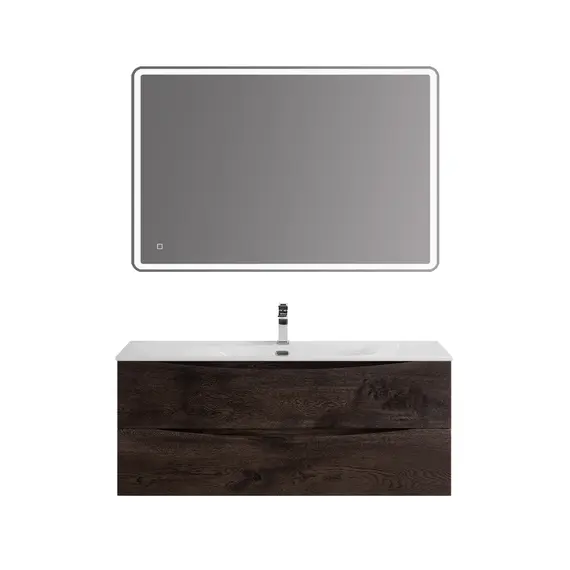 Тумба с раковиной подвесная BelBagno MARINO-CER-MINI Rovere Nature Grigio