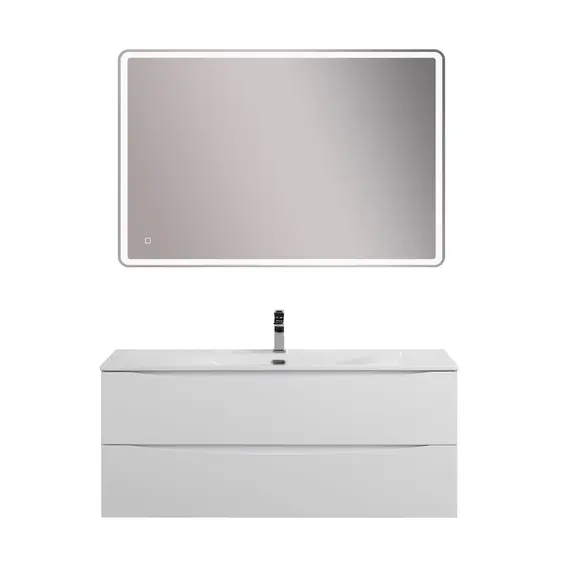 Тумба с раковиной подвесная BelBagno MARINO-CER-N Bianco Opaco