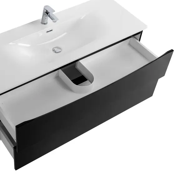 Тумба с раковиной подвесная BelBagno MARINO-CER-N Nero Lucido