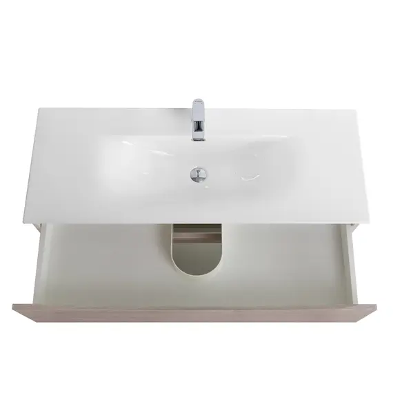 Тумба с раковиной подвесная BelBagno MARINO-CER-N Rovere Grigio