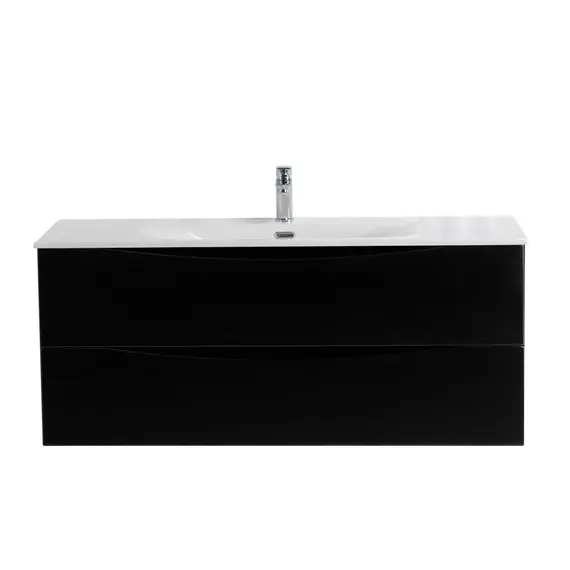 Тумба с раковиной подвесная BelBagno MARINO-CER-N Nero Lucido