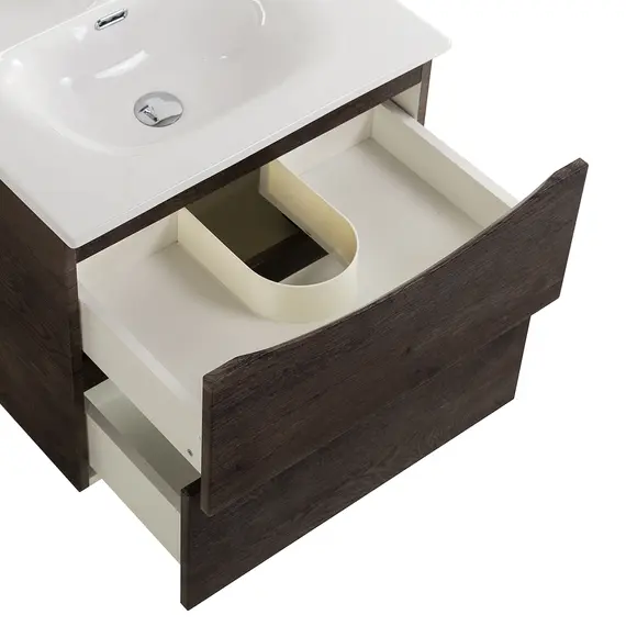 Тумба с раковиной подвесная BelBagno MARINO-CER-MINI Rovere Nature Grigio