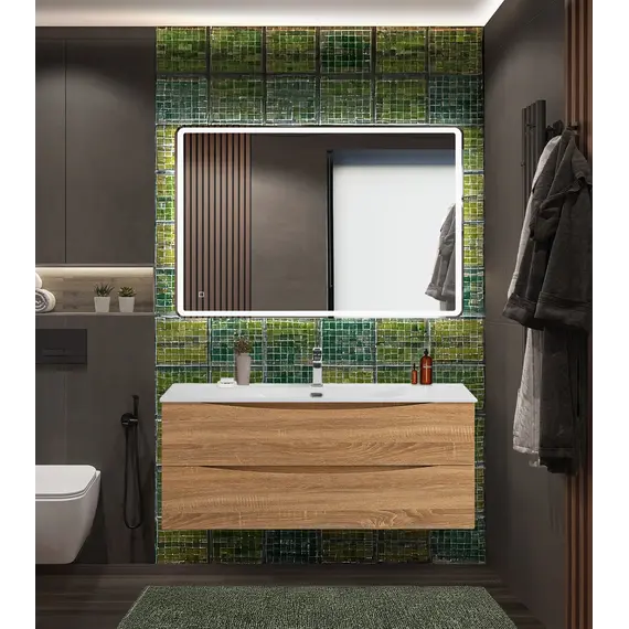 Тумба с раковиной подвесная BelBagno MARINO-CER-N  Rovere Bianco