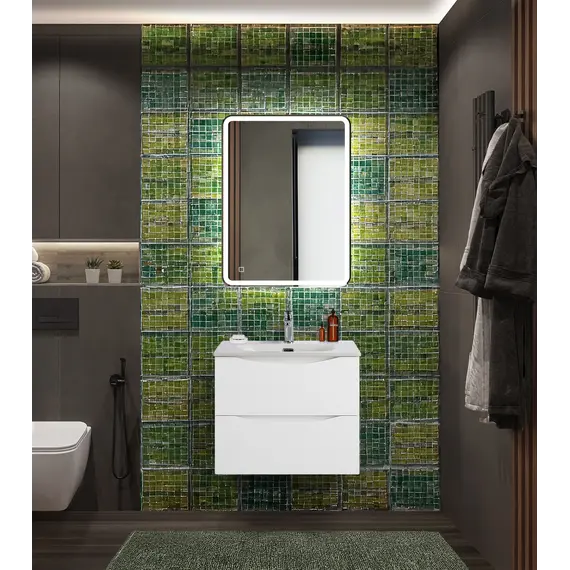 Тумба с раковиной подвесная BelBagno MARINO-CER-N Bianco Lucido