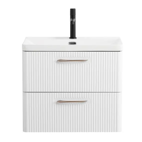 Тумба с раковиной подвесная BelBagno DUE Bianco Lucido