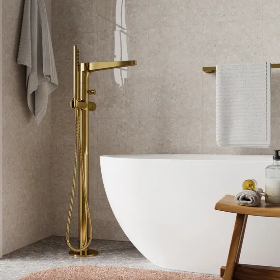 WasserKRAFT Sauer 7121 Напольный смеситель для ванны