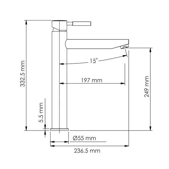 WasserKRAFT Gollach 3303H Смеситель для умывальника
