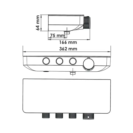 WasserKRAFT Mindel 8599 Thermo Термостатический смеситель без лейки для ванны и душа