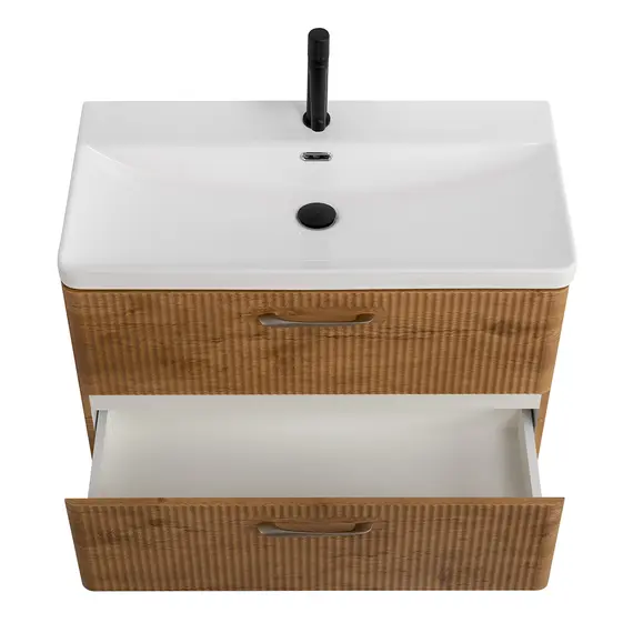 Тумба с раковиной подвесная BelBagno DUE Rovere Nature