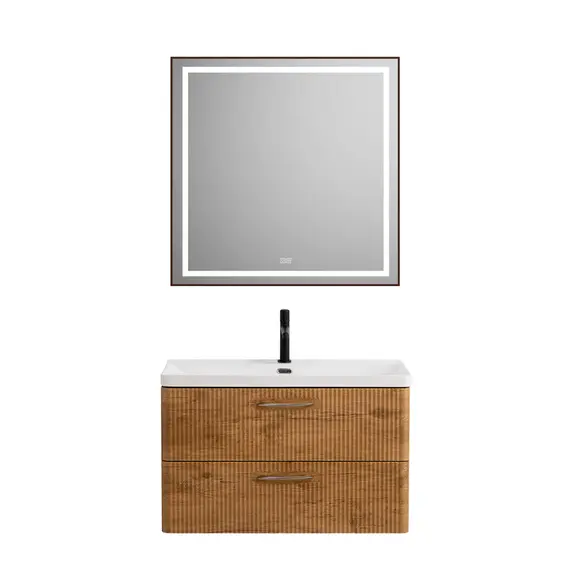 Тумба с раковиной подвесная BelBagno DUE Rovere Nature