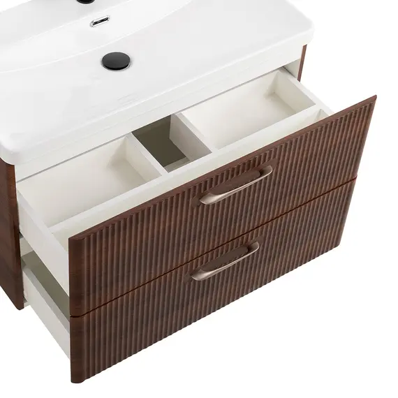 Тумба с раковиной подвесная BelBagno DUE Noce