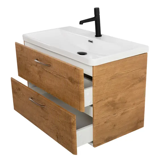 Тумба с раковиной подвесная BelBagno DUE Rovere Nature