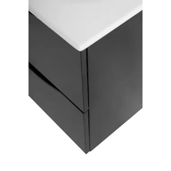 Тумба с раковиной подвесная BelBagno MARINO-CER-N Nero Lucido