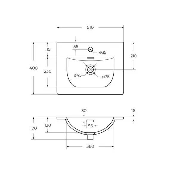 Тумба подвесная BelBagno MARINO Nero Lucido, раковина белая/черная
