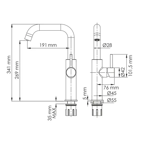 WasserKRAFT A8517 Смеситель для кухни с подключением к фильтру