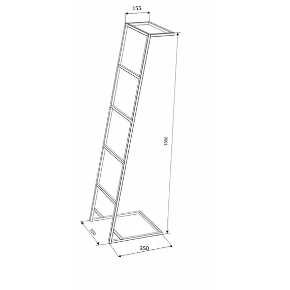 Полотенцедержатель 1Marka Grunge Loft 130х35 напольный