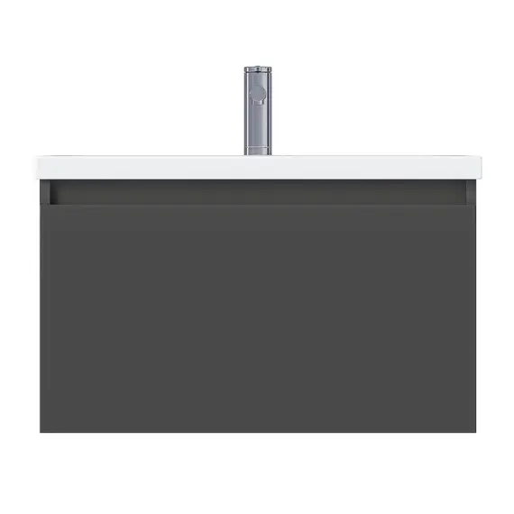 Тумба подвесная 1Marka Aris mini  1ящик, антрацит/монолит дарк