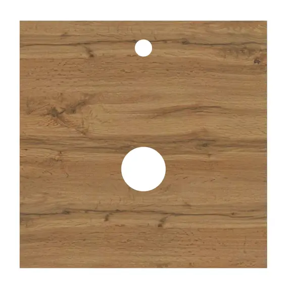 Тумба подвесная 1Marka Veil 2ящика, белая аляска/столешница дуб вотан