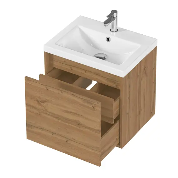 Тумба подвесная 1Marka Миябе 59х55х45 1ящик , дуб вотан