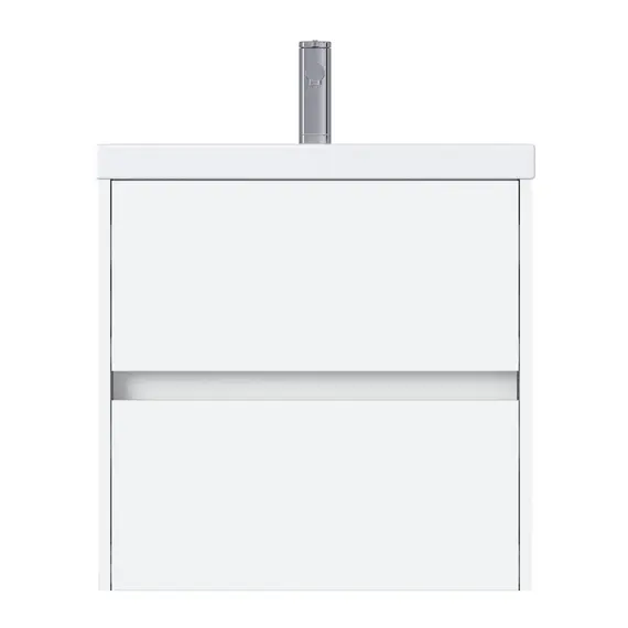 Тумба подвесная 1Marka Veil  2ящика, белая аляска