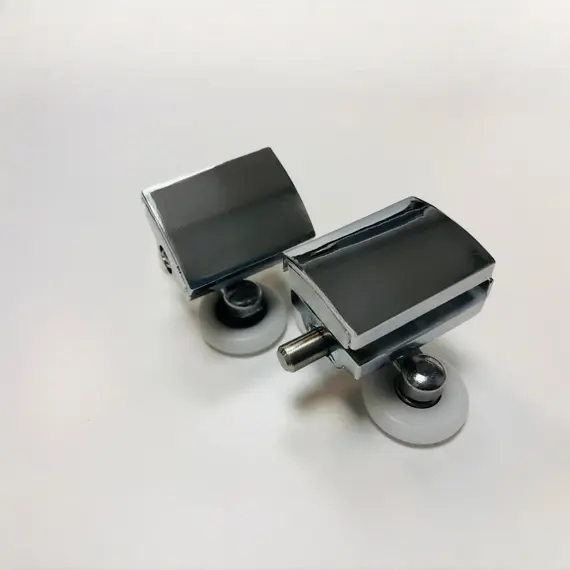 Ролики двойные Acwen для душевой кабины (комплект 2 шт), верх + низ, хром