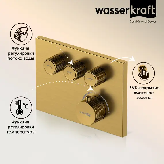 WasserKRAFT Aisch 5558 Thermo Термостатический смеситель для ванны и душа