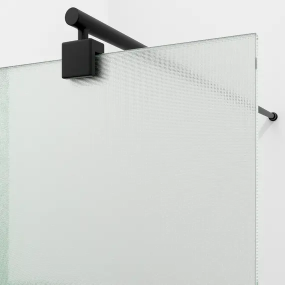 Душевая перегородка WasserKRAFT Rur 30W MB-TXG  рифленое/черный