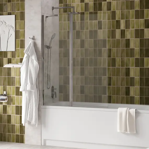 Стеклянная шторка WasserKRAFT Salm 27P02-110 Fixed 110х140