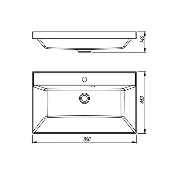 Умывальник  на тумбу Санта Астория 80