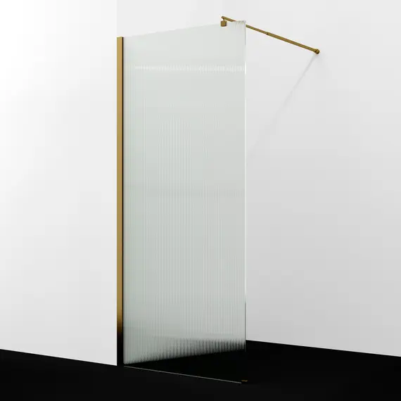 Душевая перегородка WasserKRAFT Rur 30W BG-FL ребристое/матовое золото