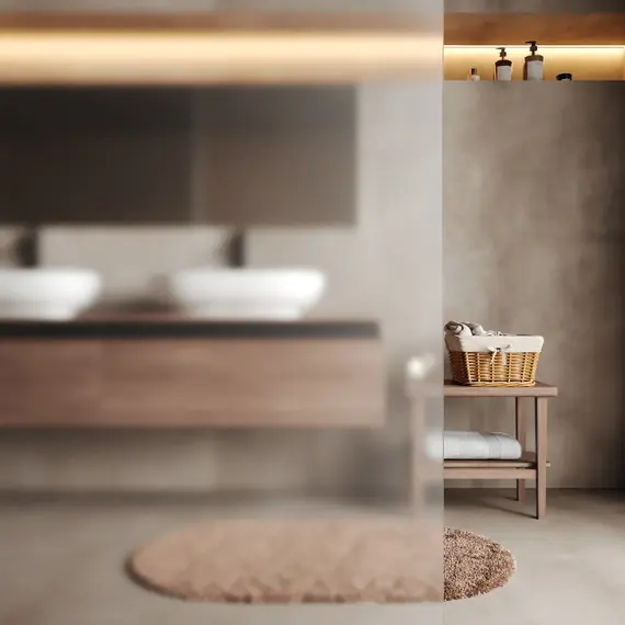 Душевая перегородка WasserKRAFT  Rur  30W MB-MG матовое/черный