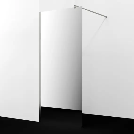 Душевая перегородка WasserKRAFT Rur 30W  BN-MR зеркальное/никель