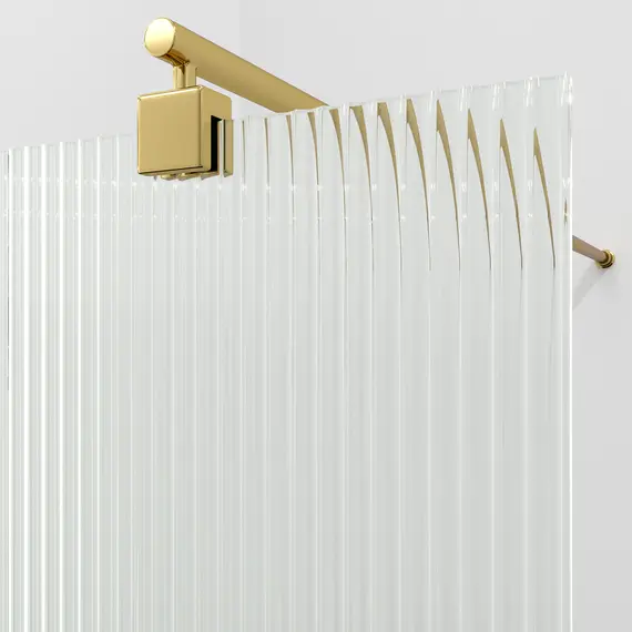 Душевая перегородка WasserKRAFT Rur 30W PG-FL ребристое/глянц.золото