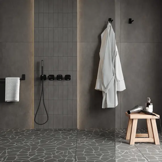 Душевая перегородка WasserKRAFT Rur 30W GR прозрачное/графит