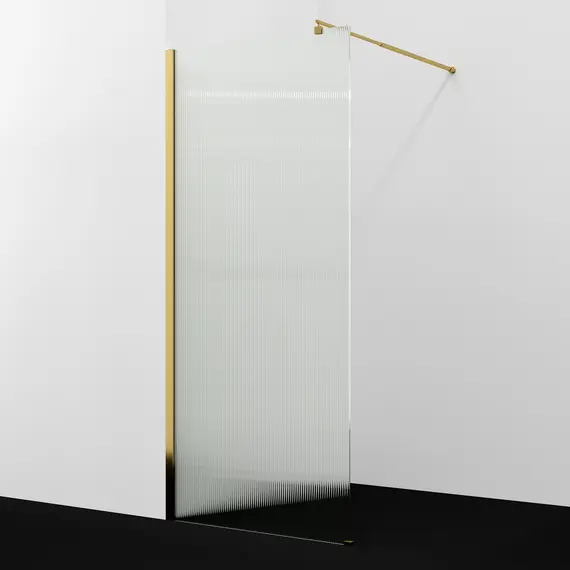 Душевая перегородка WasserKRAFT Rur 30W PG-FL ребристое/глянц.золото