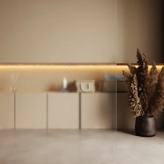 Душевая перегородка WasserKRAFT Rur 30W MB-TXG  рифленое/черный