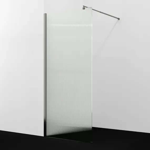 Душевая перегородка WasserKRAFT Rur 30W GR-FL ребристое/графит