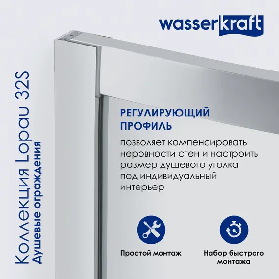 Душевая дверь WasserKRAFT Lopau 32S05 L/R