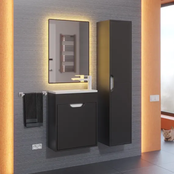 Тумба подвесная Uperwood Modul , черная матовая