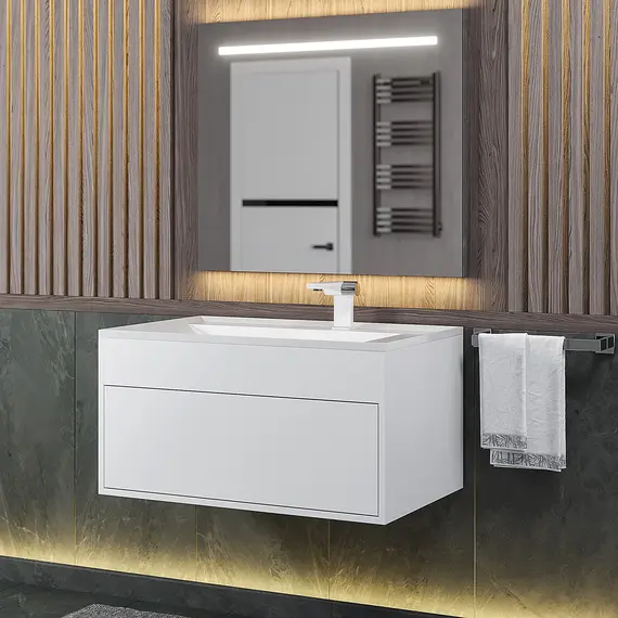 Тумба подвесная Uperwood Lotus Premium белая