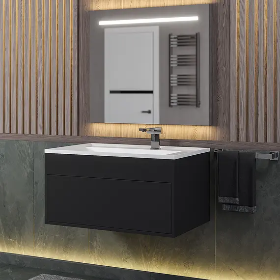 Тумба подвесная Uperwood Lotus Premium черная