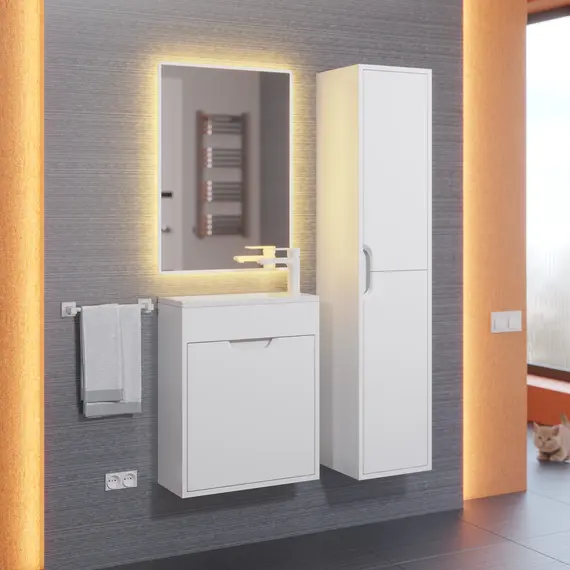 Тумба подвесная Uperwood Modul  белая матовая