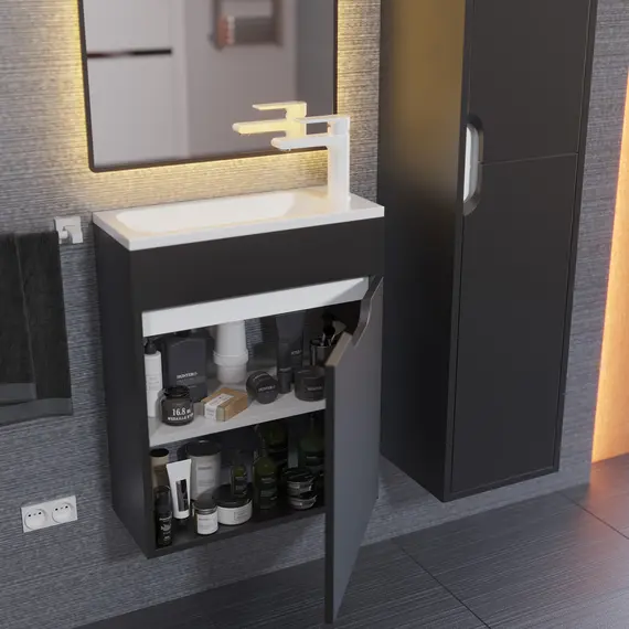 Тумба подвесная Uperwood Modul , черная матовая