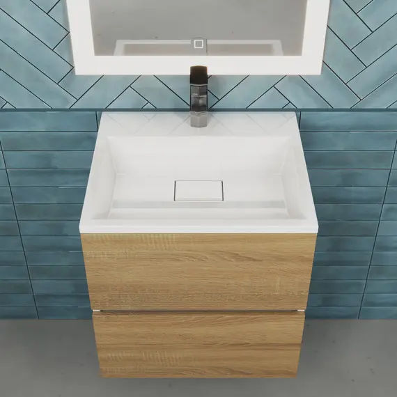 Тумба подвесная  Uperwood Barsa,  белая/дуб сонома