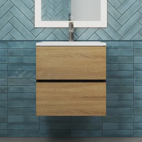 Тумба подвесная  Uperwood Barsa  черная/дуб сонома