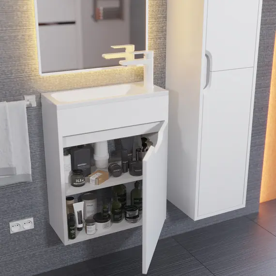 Тумба подвесная Uperwood Modul  белая матовая