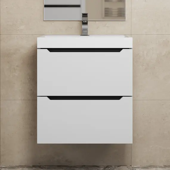 Тумба подвесная Uperwood Tanos белая/графит