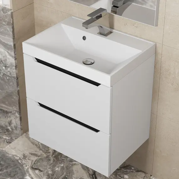 Тумба подвесная Uperwood Tanos белая/графит